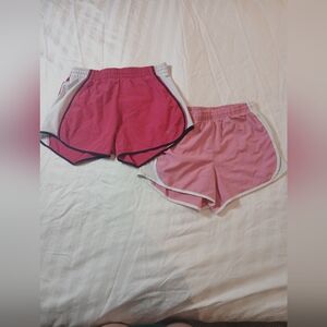 Women's Pink and Dark Pink Athletic Shorts - Only 1 Pair Is Nike